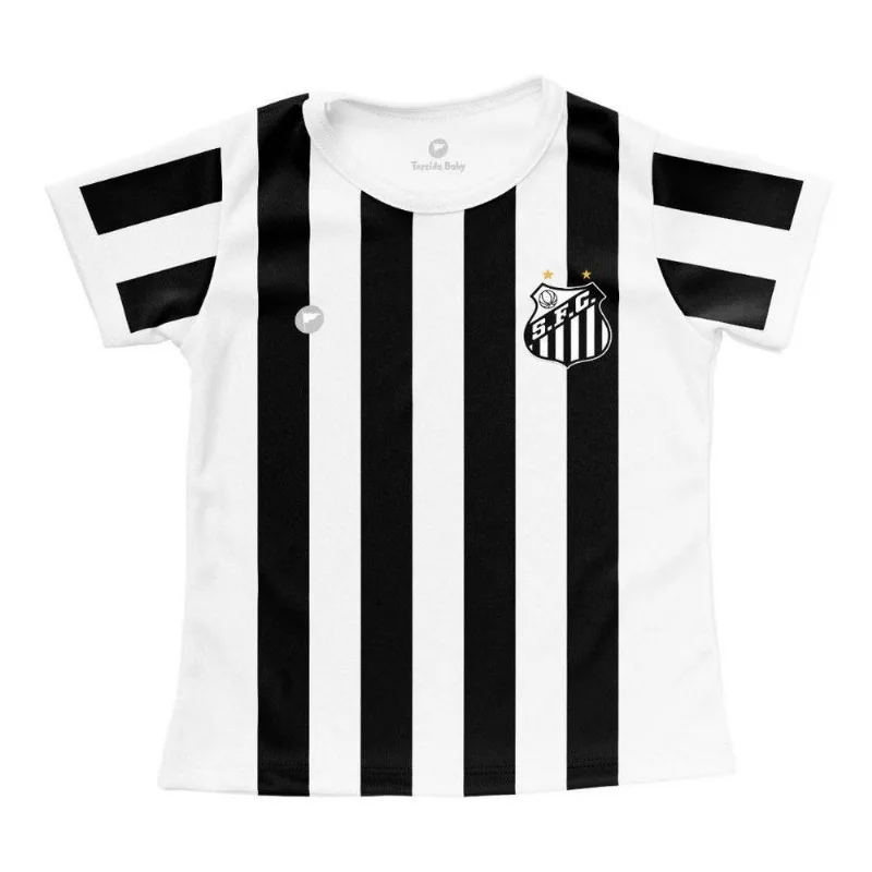 Camisa Bebê Santos Baby Look Listrada Oficial Tam 1