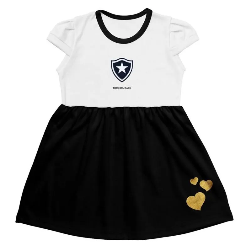 Vestido Infantil Botafogo Canelado Torcida Baby Tam 4