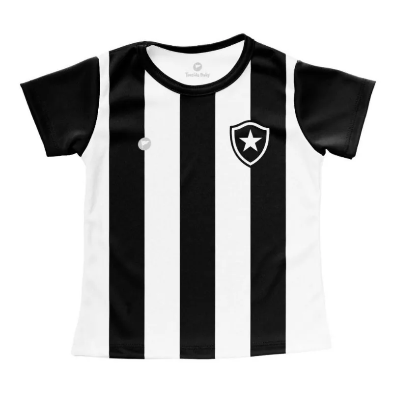 Camisa Infantil Botafogo Baby Look Listrada Oficial Tam 4