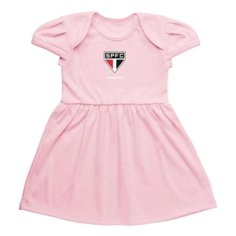 Vestido Infantil São Paulo Rosa Torcida Baby Tam 4 / Rosa - Torcida Baby