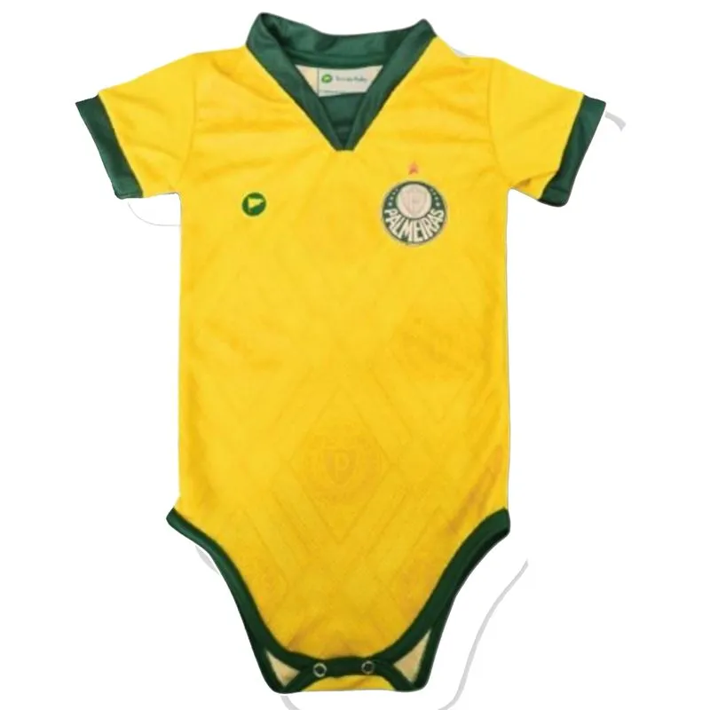 Body Palmeiras Amarelo Premium Oficial Torcidababy - Amarelo - G (6-9 Meses)