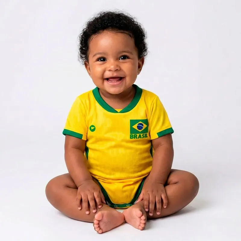 Body Premium Bebê Brasil Torcida Baby 033XPS M