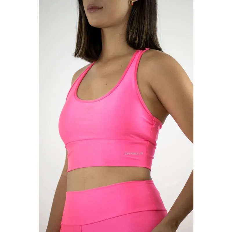 Top Mirela Di Paula Rosa Fluorescente