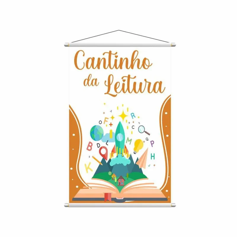 Banner Pedagógico Escolar Cantinho Da Leitura 80X50Cm