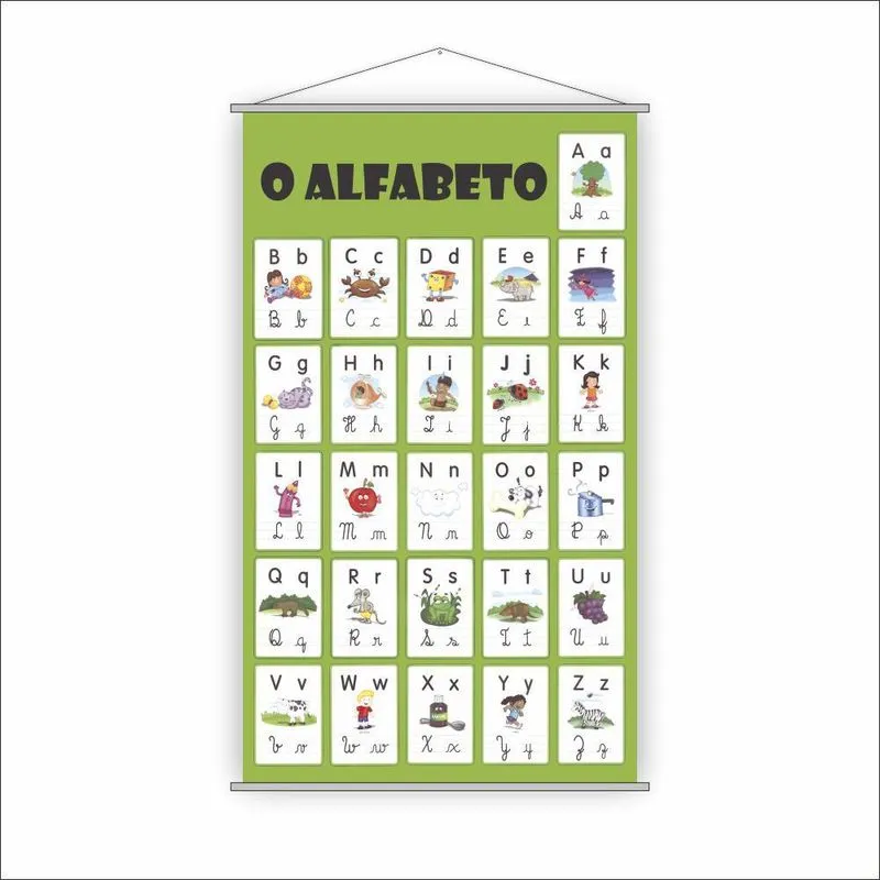 Banner Escolar Pedagógico - O Alfabeto 120x65cm