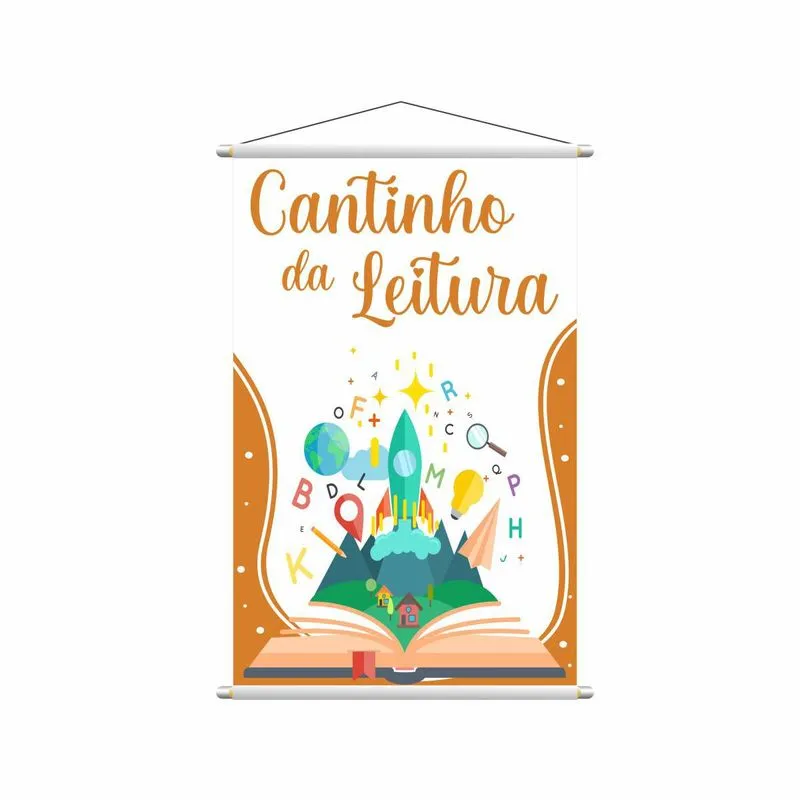 Banner Pedagógico Escolar Cantinho Da Leitura 120x65cm