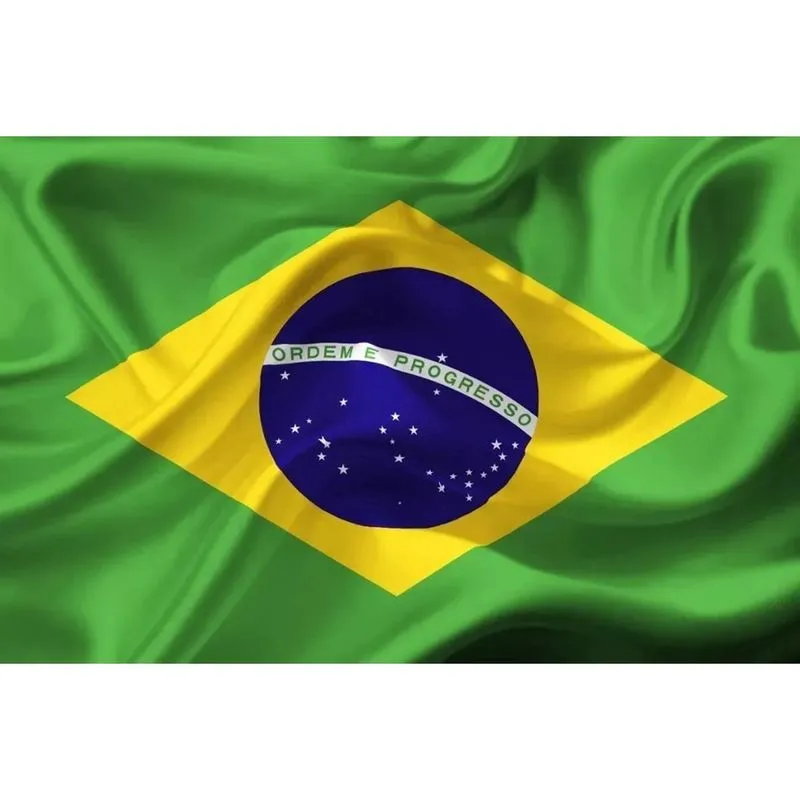 Adesivo Brasil Bandeira Sticker 50X35Cm