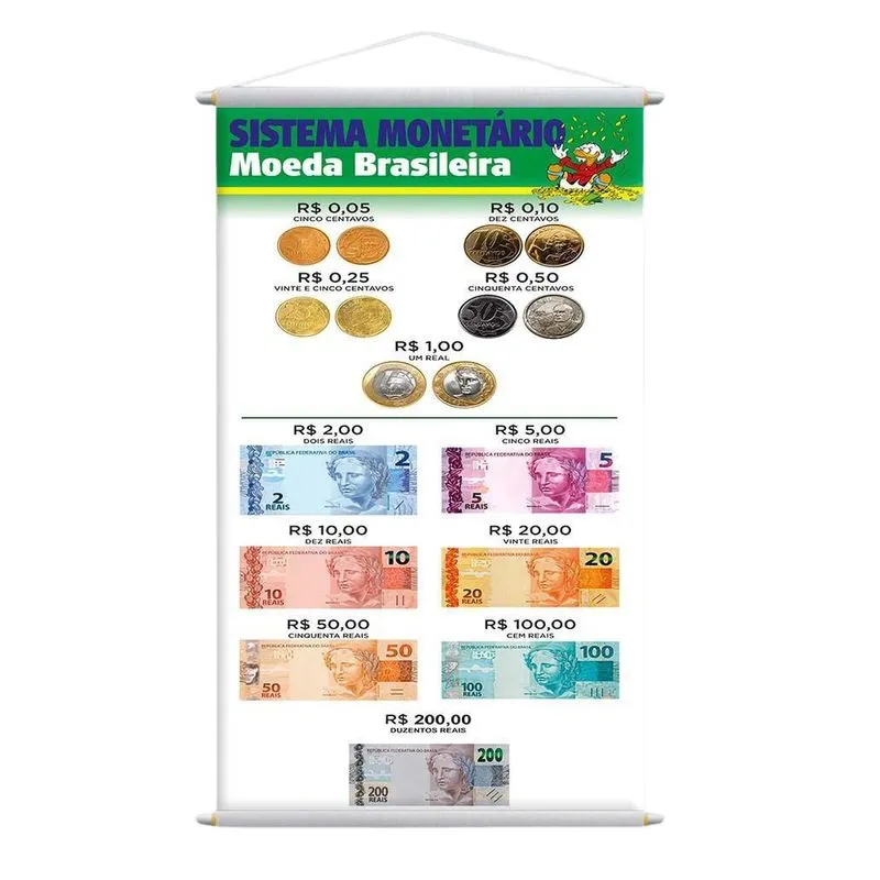 Banner Pedagógico Sistema Monetário Brasileiro 80X50Cm