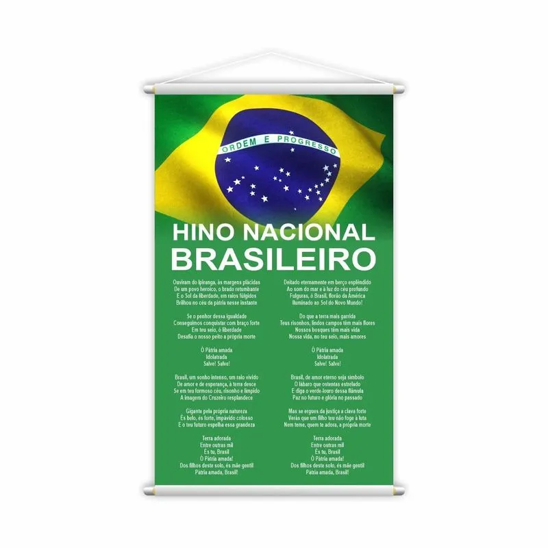 Hino Nacional Brasileiro Banner Escolar Pedagógico Grande