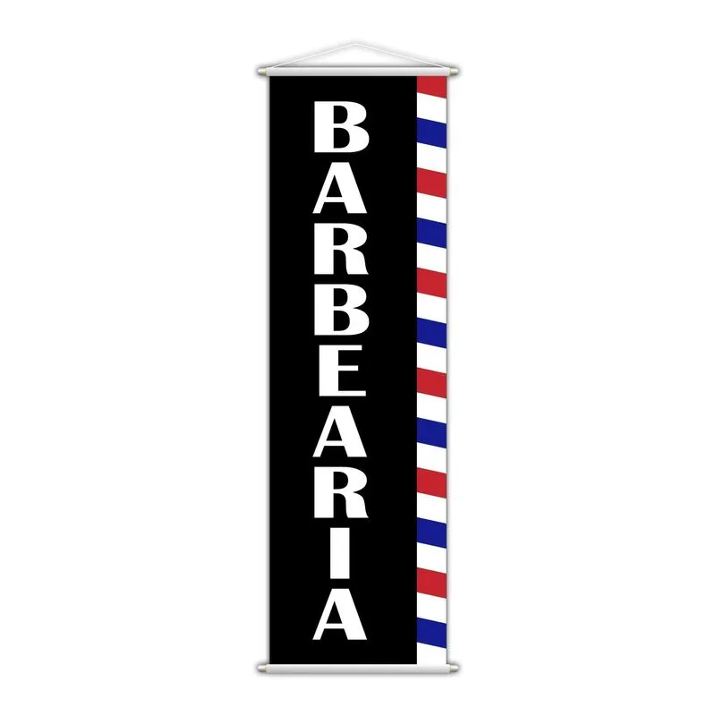 Banner Barbearia Barbeiro Barba Listrado Serviço 100x30cm