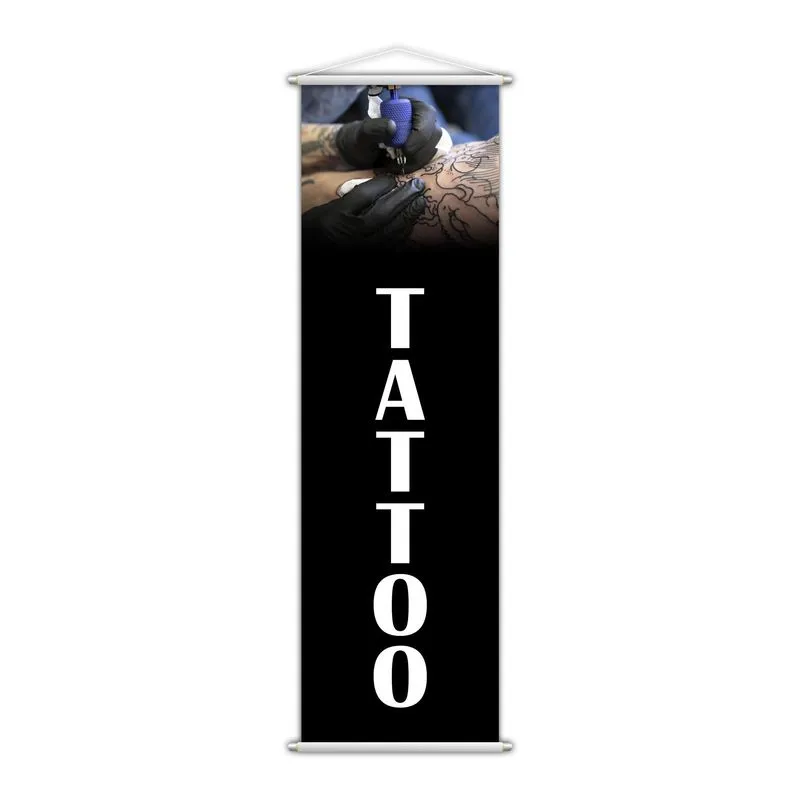 Banner Tattoo Tatuagem Tatuador Serviço Lona 100x30cm