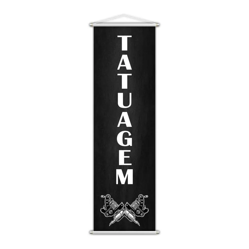 Banner Tattoo Tatuagem Tatuador Serviço Máquina 100x30cm