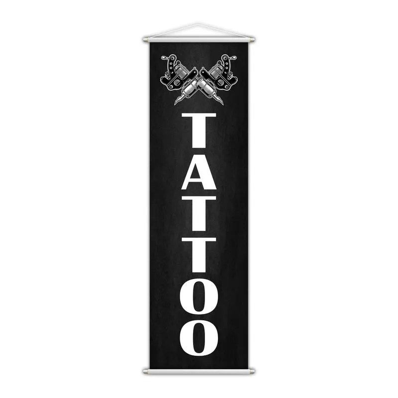 Banner Tattoo Tatuagem Máquina Tatuador Serviço 100x30cm