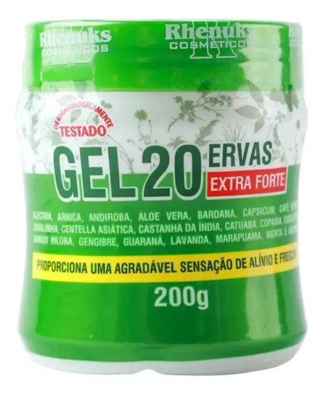 Gel 20 Ervas Extra Forte 200g Para Dores Musculares - CORPOSHOPP