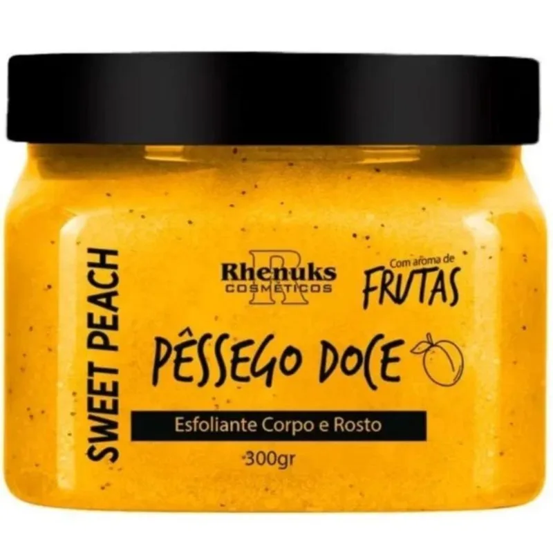 Esfoliante Corpo E Rosto Pessego Rhenuks 300g
