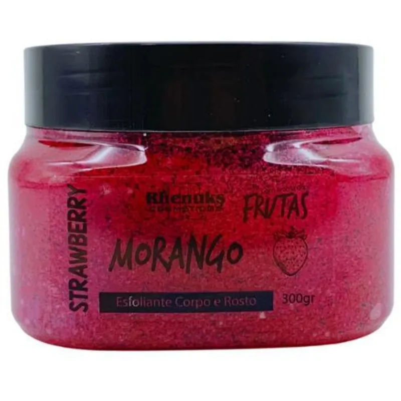 Esfoliante Corpo E Rosto Morango Rhenuks 300g
