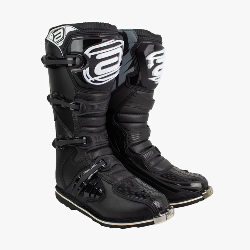 Bota asw Preta Cinza Cross Motocross Trilha Enduro