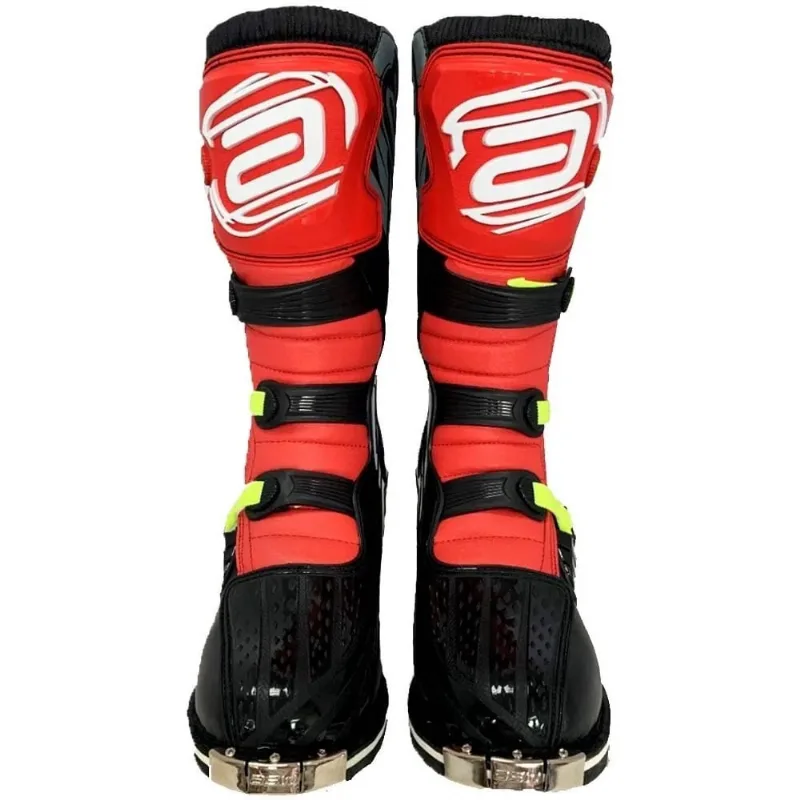 Bota motocross asw preto vermelho amarelo fluo tam 11 (42/43)