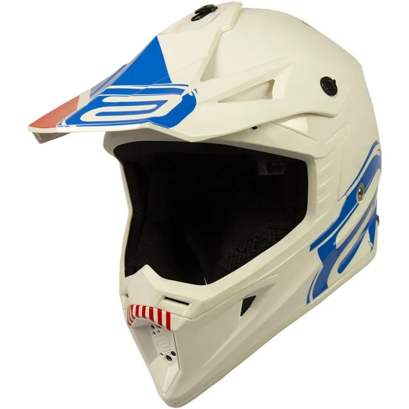 Capacete Asw Core Legacy - Branco/azul/vermelho