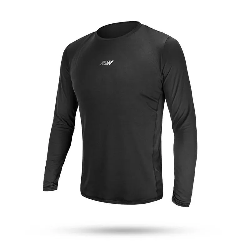 Camisa asw Segunda Pele Manga Longa Preto
