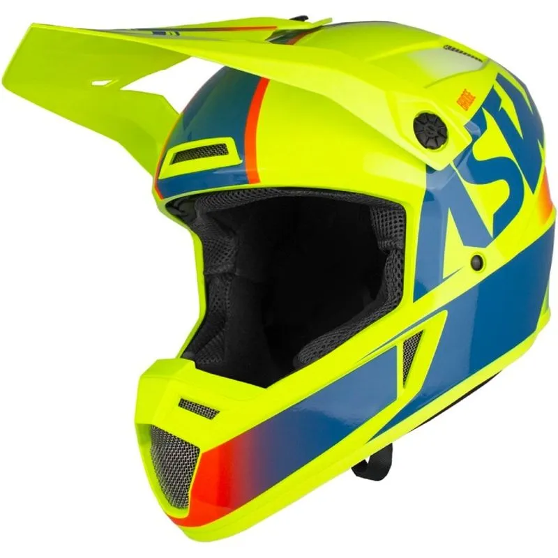 Capacete Asw Bridge - Amarelo/azul Fluor