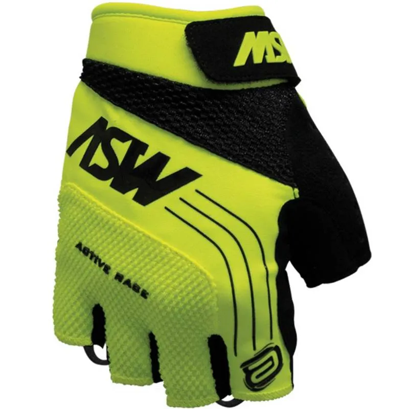 Luva ASW Active Meio Dedo - Amarelo Fluo/Preta