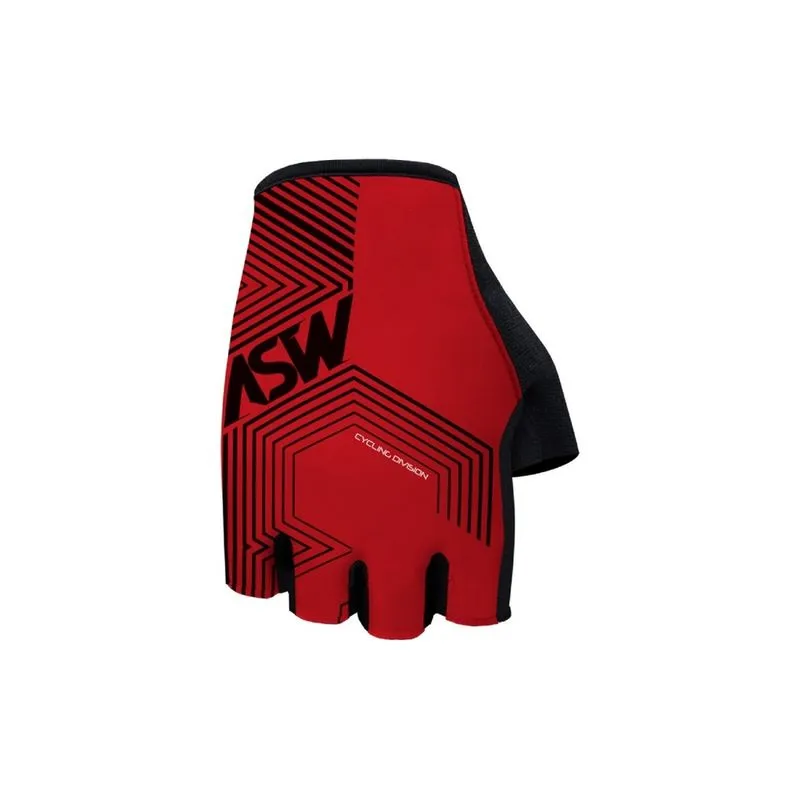 Luva asw flex polygon aberta feminina vermelho M