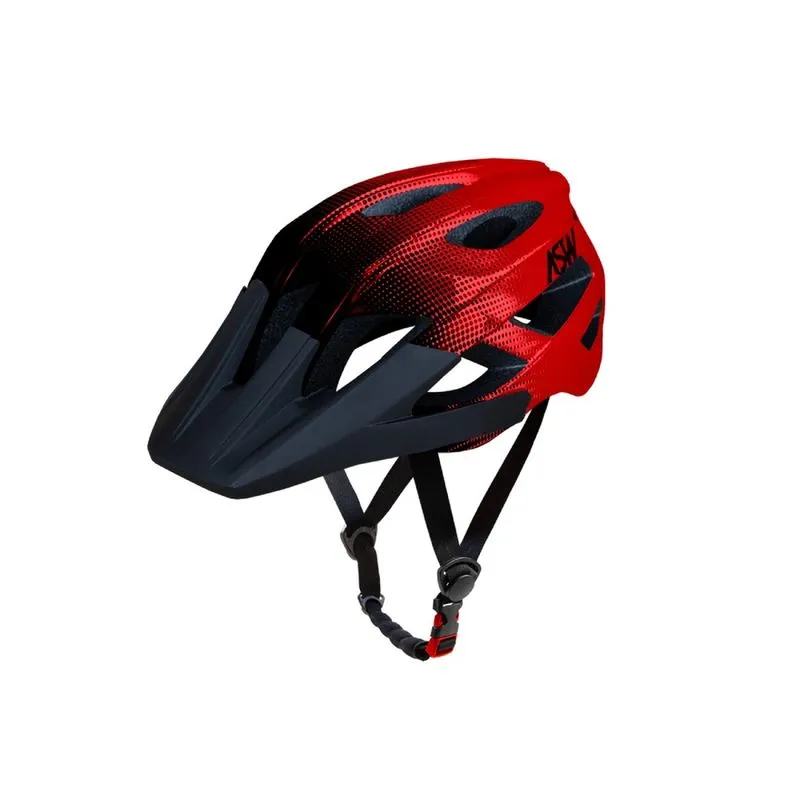 Capacete asw bike accel dots preto vermelho p/m