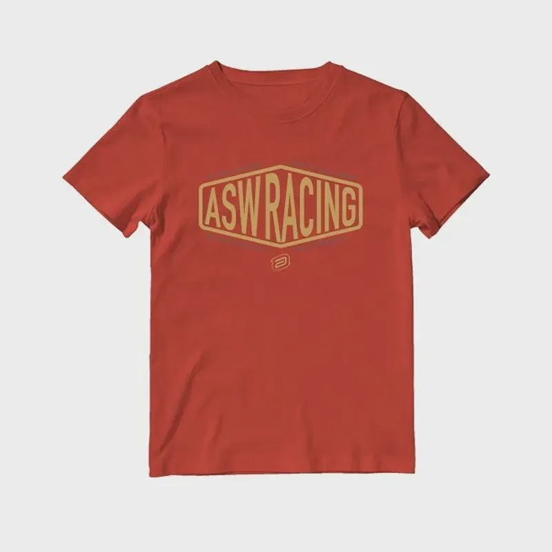 Camisa casual masculina asw racing laranja- M
