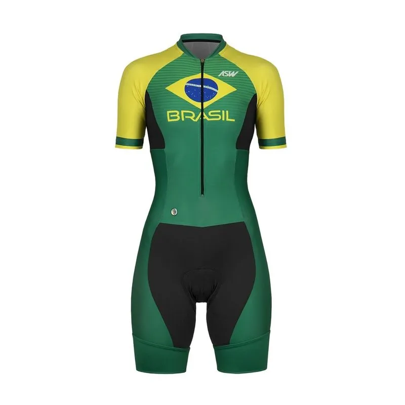 Macaquinho asw cbc feminino verde amarelo P