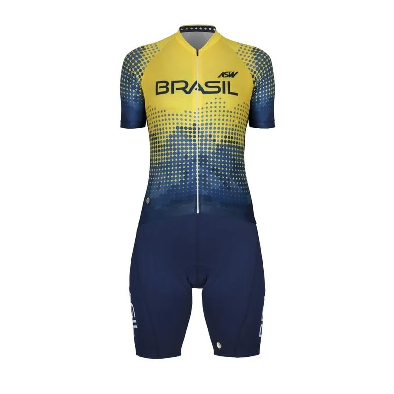 Conjunto asw cbc femininoamarelo azul M