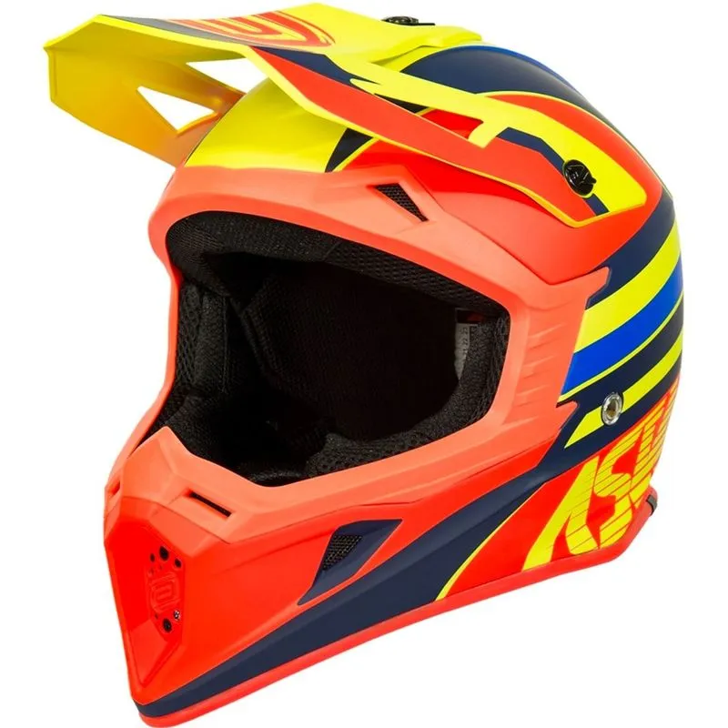 Capacete Asw Core Torn - Amarelo/laranja/azul Fluor