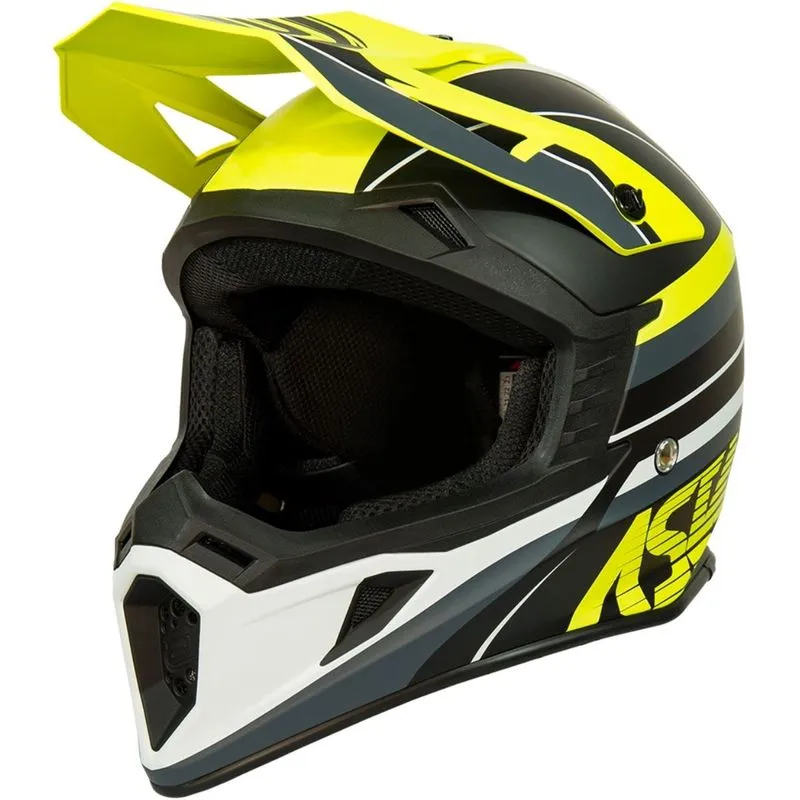Capacete Asw Core Torn - Amarelo Fluor/preto/branco