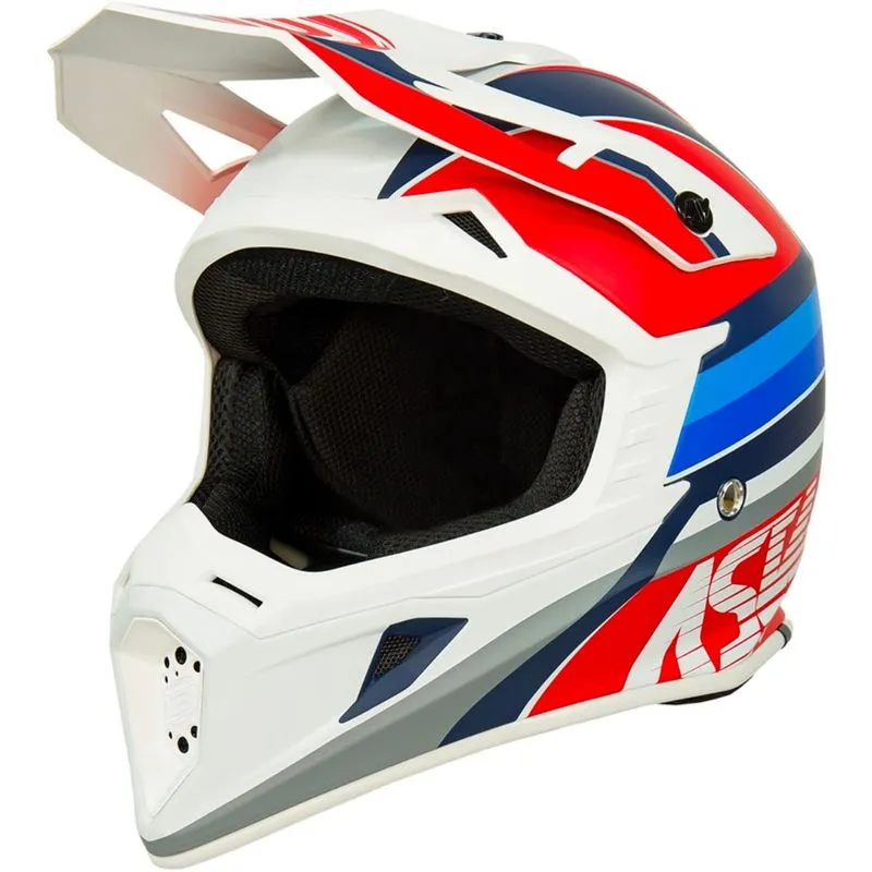 Capacete Asw Core Torn - Branco/vermelho/azul