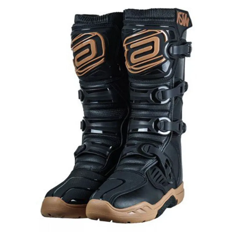 Bota Asw Image Enduro Trilha Motocross Offroad Sola Injetada Marrom