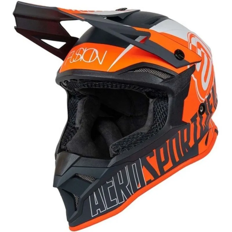 Capacete Asw Fusion 2.0 Dash - Laranja/cinza/branco