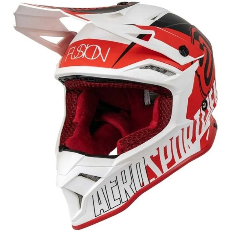 Capacete Asw Fusion 2.0 Dash - Vermelho/branco/preto
