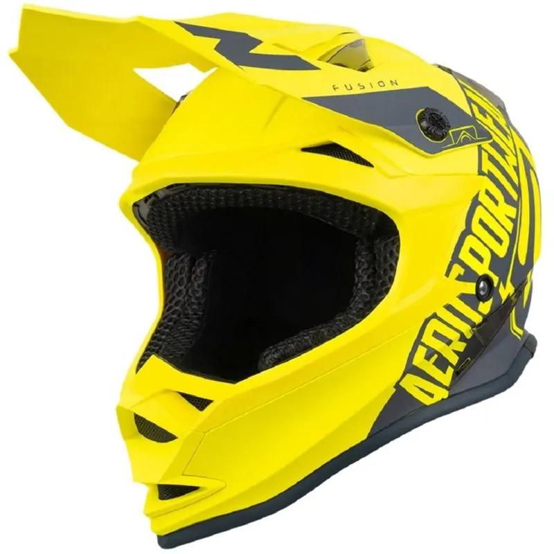Capacete Asw Fusion Sawn - Amarelo Fluor/cinza