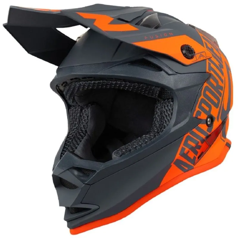 Capacete Asw Fusion Sawn - Laranja/cinza