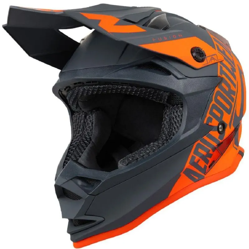 Capacete asw Fusion Sawn Laranja/Cinza