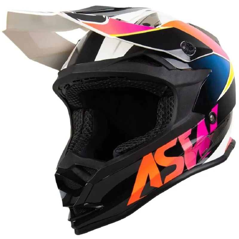 Capacete Asw Fusion Hubble - Preto/rosa/branco