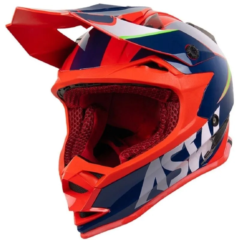 Capacete Asw Fusion Hubble - Azul/vermelho