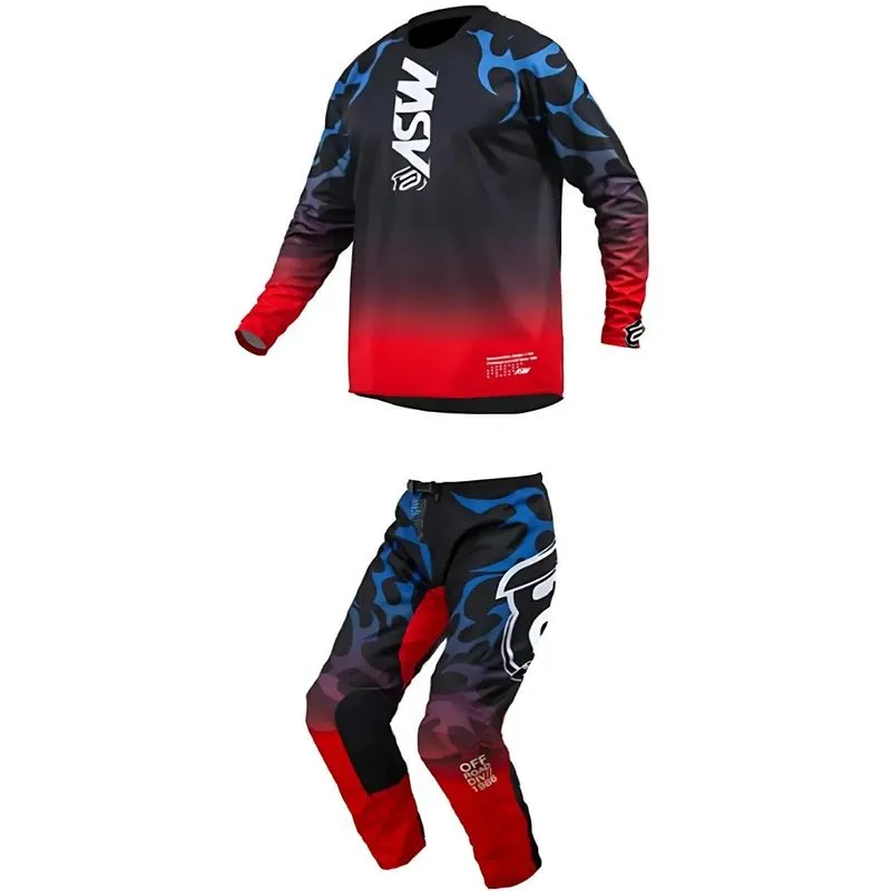 Conjunto Asw Image Meta 25 - Preto/vermelho/azul