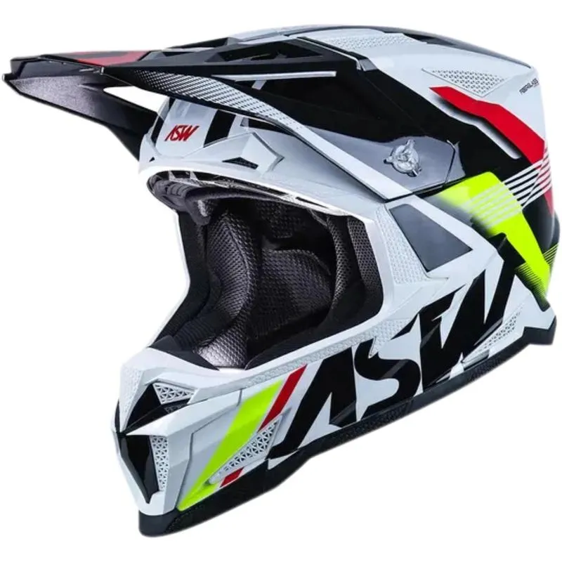 Capacete Asw R1 Mips Neo - Branco/preto/vermelho