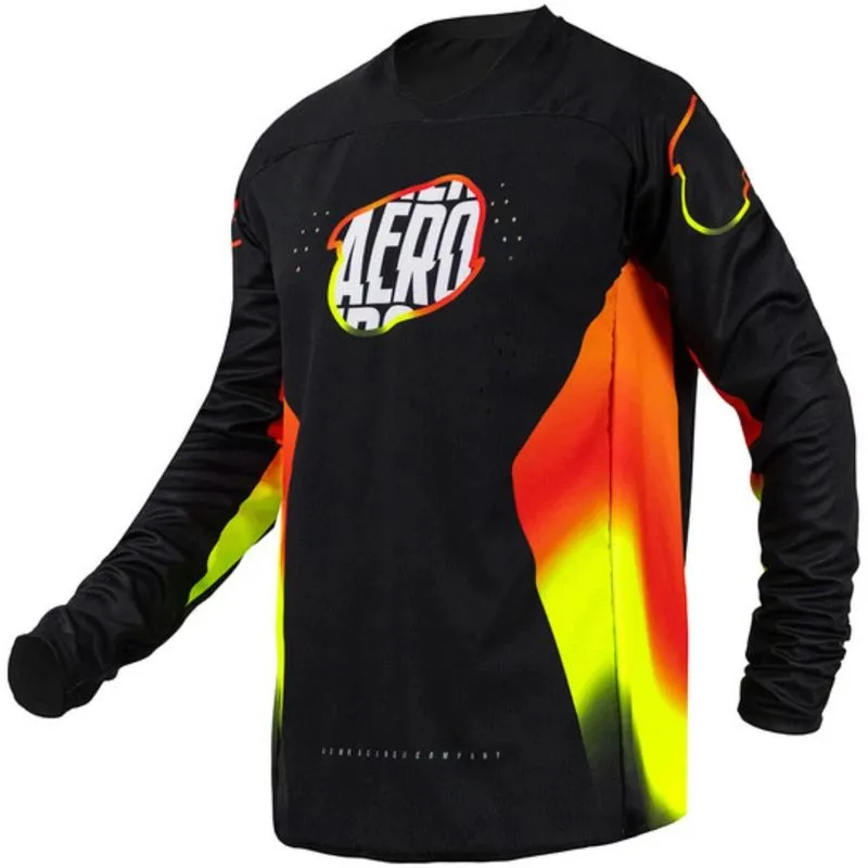 Camisa Asw Podium Ghost 25 - Preto/vermelho/amarelo Fluor