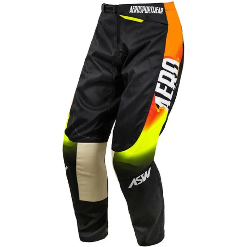 Calça Asw Podium Ghost 25 - Preto/vermelho/amarelo Fluor