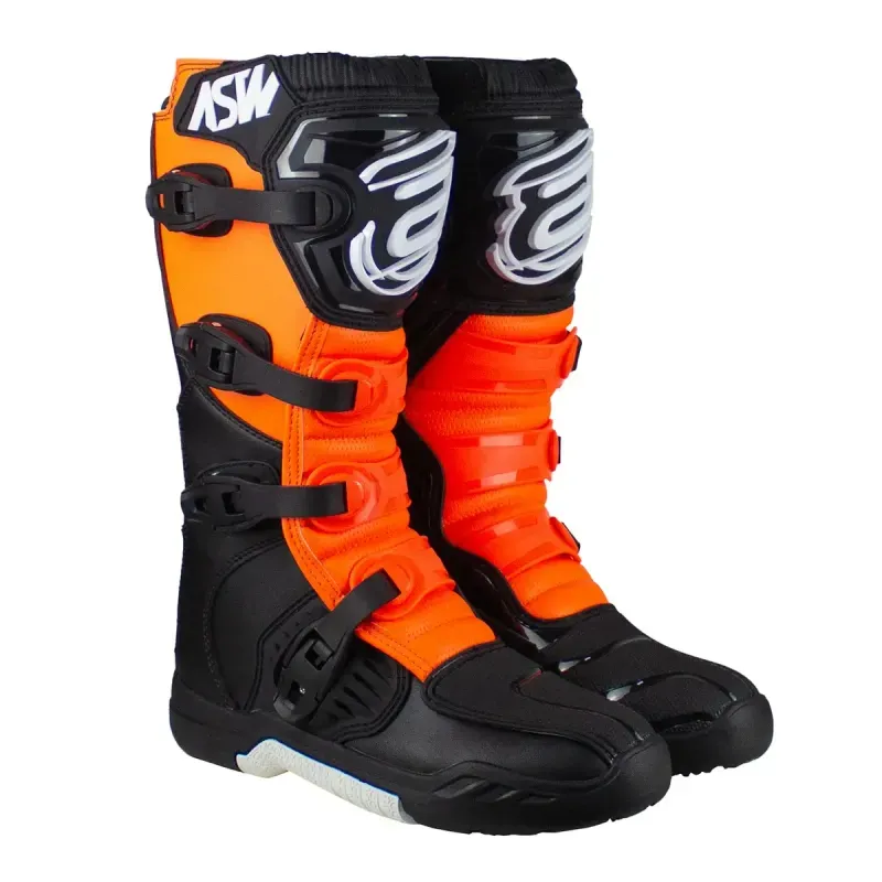 Bota ASW Image Enduro Preto Laranja Branco 41