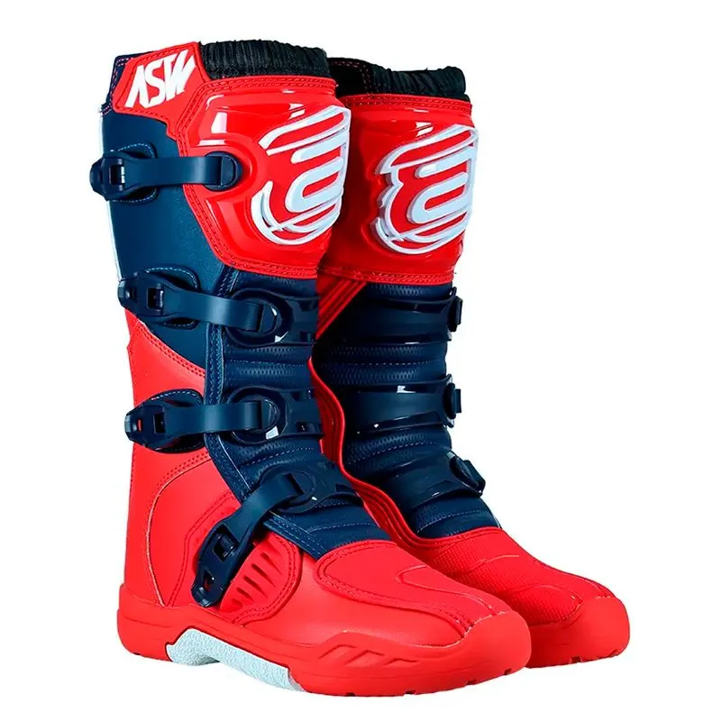 Bota ASW Image Enduro Vermelho Marinho Branco 40