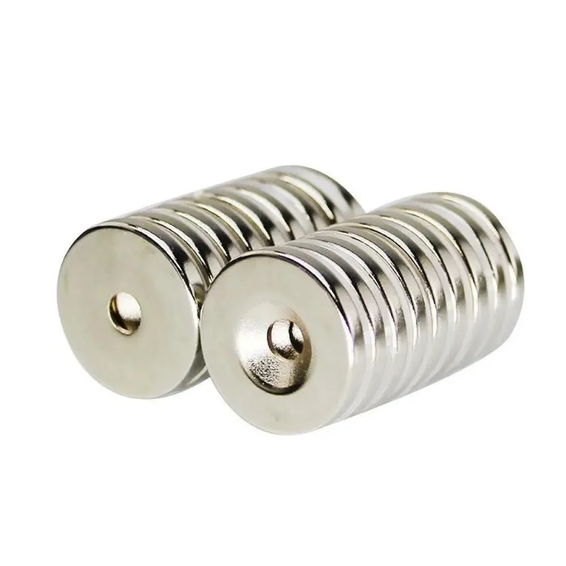 3x 10pcs Imã De Neodimio Disco 20x3 - 20mm X 3mm Com Furo -