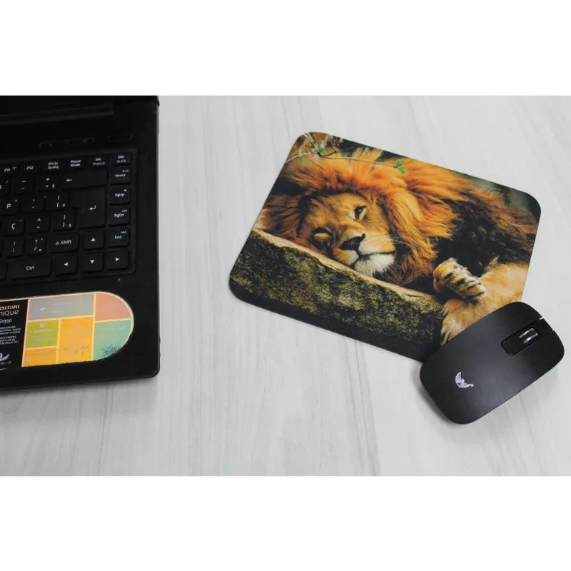 Mouse Pad Animais Silvestres Leão King Lion - DELUZZ